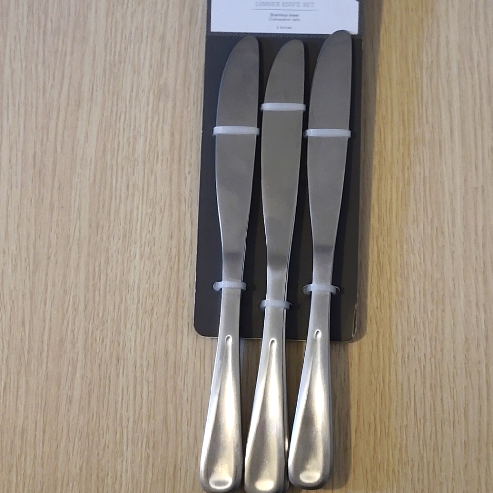 Threshold 6 ct stainless steel dinner knives